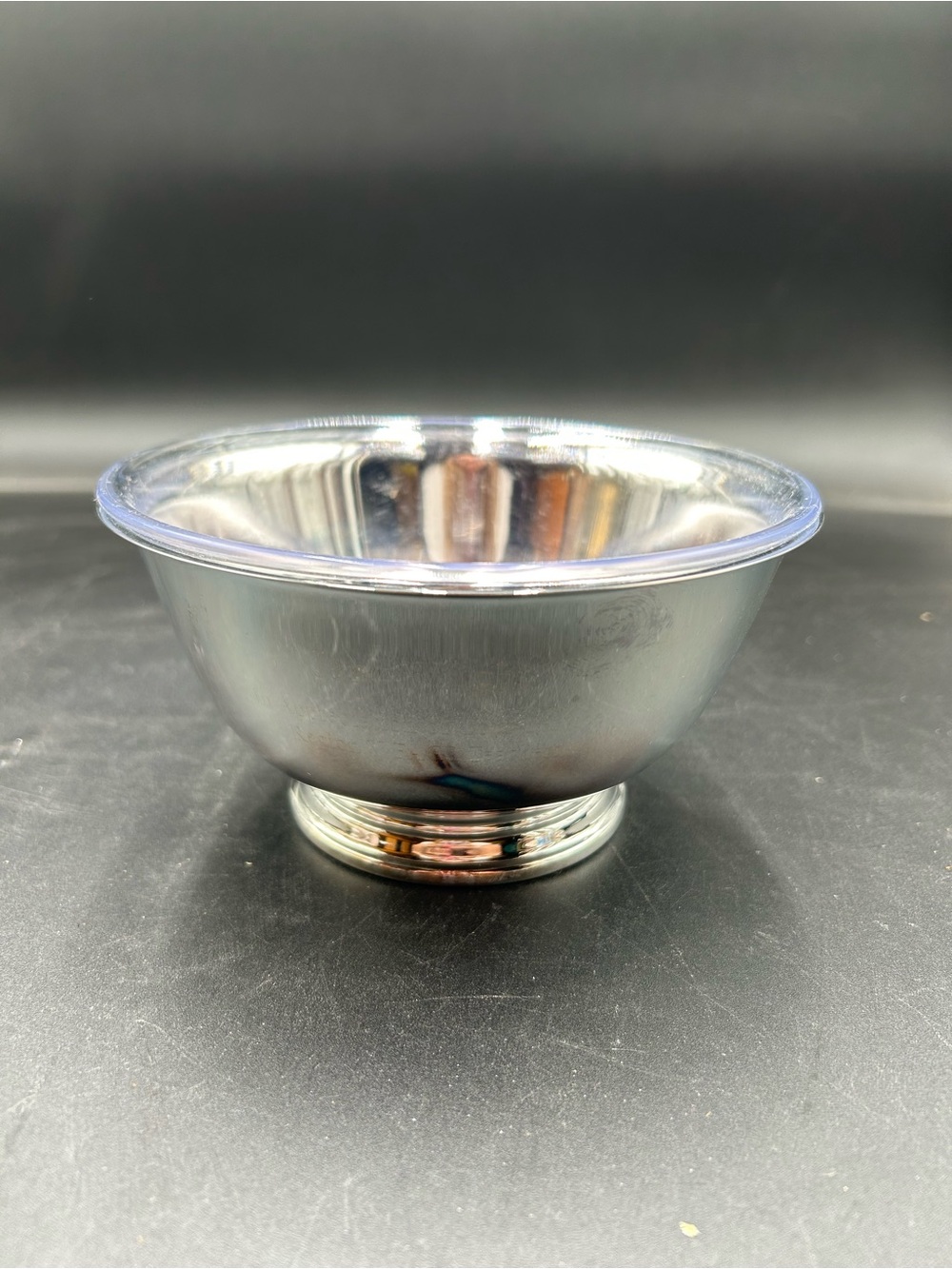 Silver plate Decorative Serving Bowl with personalized engraving and liner